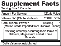 CORAL CALCIUM 1.000 mg-os / OKINAWAI KORALL KALCIUM D3 VITAMINNAL coral calcium d3 vitaminnal biocom