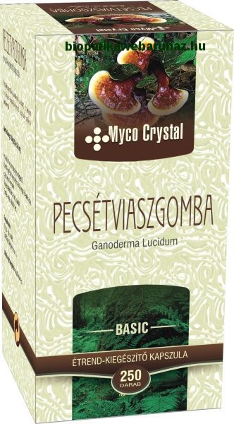 Myco Crystal Pecsétviaszgomba kapszula 250db - Ganoderma, Reishi gyógygomba kivonat