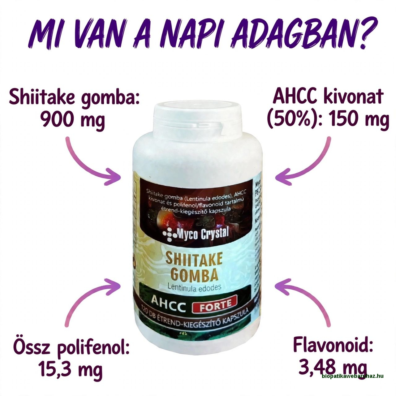 AHCC Forte Shiitake kapszula 