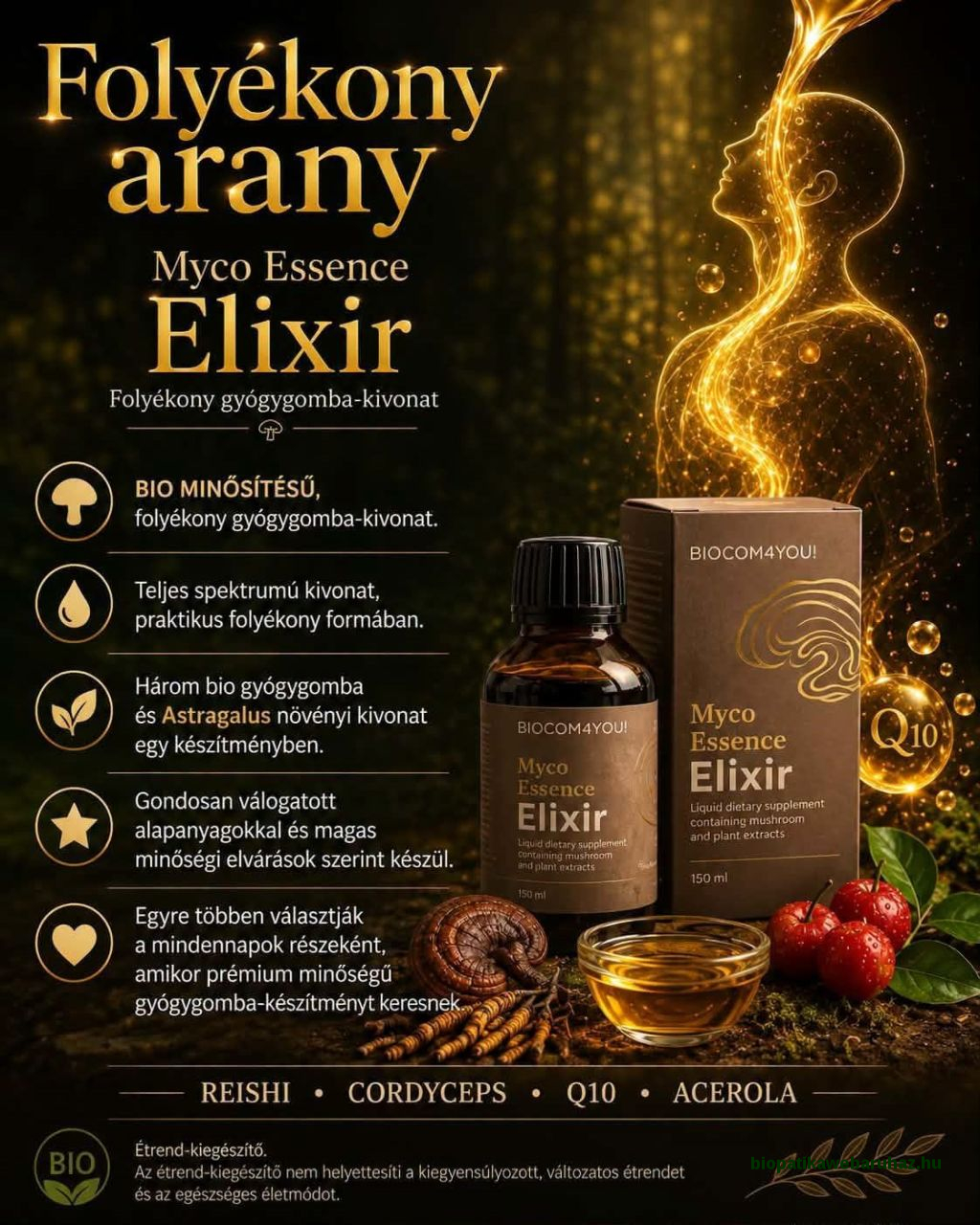 MycoEssence Elixír - gombakivonat MycoEssence Elixír - gombakivonat
